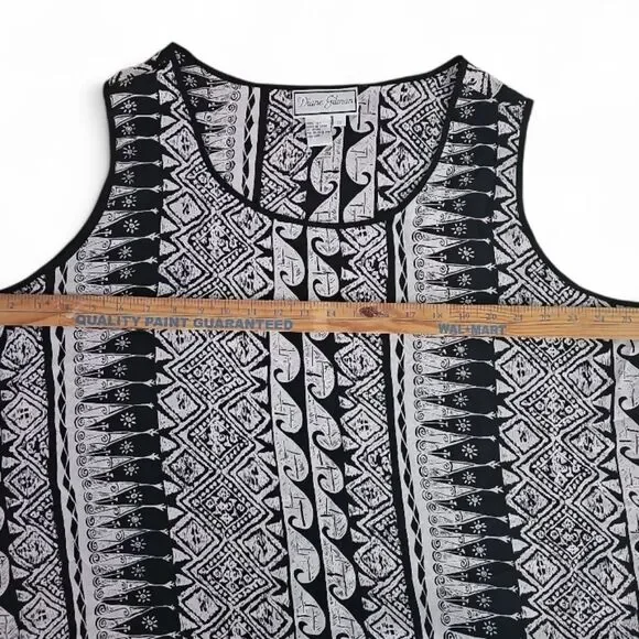 Diane Gilman 100% Silk Sleeveless Blouse Women’s Plus 3X Boho Artsy Vacation - Picture 10 of 11